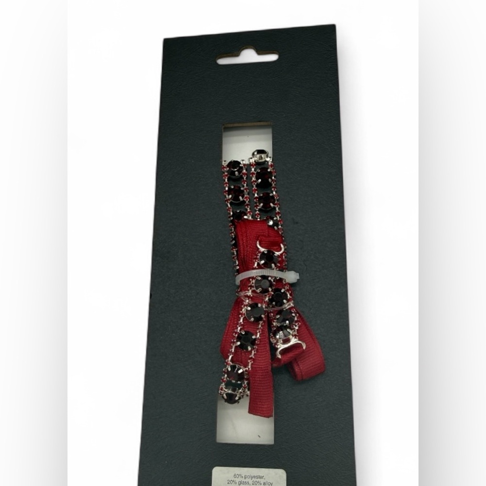 NEW- Badgley Mischka Red Rhinestone Bridal Trim - Picture 3 of 3